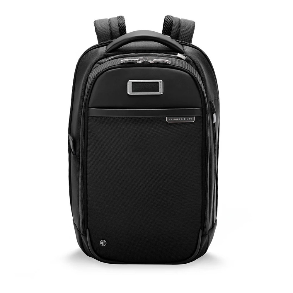 NWT Briggs & Riley Slim Medium Black @work Backpack –$369 Luxury Work/Travel Bag